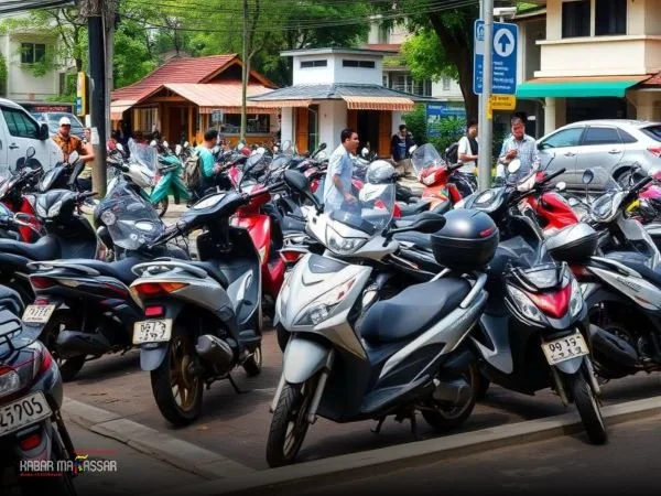 Ilustrasi kendaraan yang parkir sembarangan (Dok : KabarMakassar).