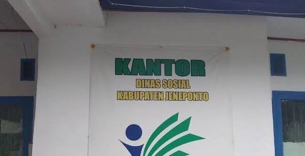 Kantor Dinas Sosial Kabupaten Jeneponto. (foto/ Ist).