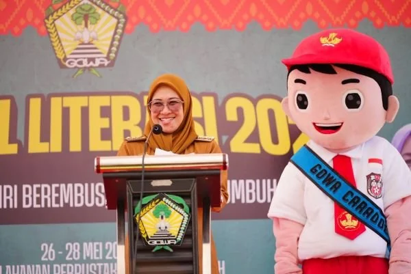 Bupati Gowa, Sitti Husniah Talenrang, hadir membuka Festival Literasi 2025 (Dok : ist).