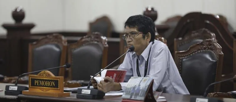 Eduwin Purba selaku pemohon perseorangan menyampaikan pokok permohonan dalam sidang Pendahuluan Permohonan Nomor 386/PUU-XXIV/2026 (Dok: Ist)