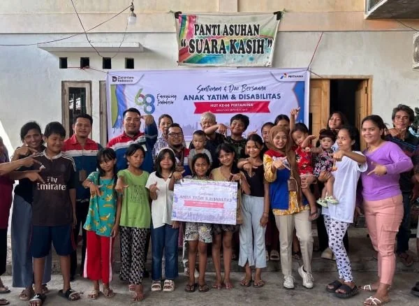 Pertamina Sulawesi Santuni Anak Yatim dan Disabilitas di Bitung. (Dok: Ist)