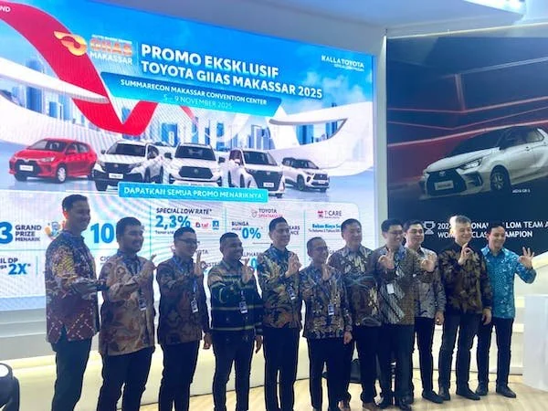 Kalla Toyota pada GIIAS Makassar 2025 di Summarecon Makassar (Dok: Nofi KabarMakassar)