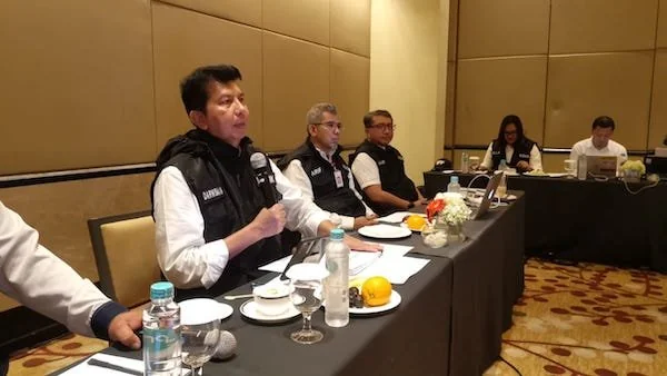 Kepala OJK Sulselbar, Darwisman dalam Jurnalis Update, di Grand Hyaat Jakarta, Minggu (01/12) (dok hanifah kabarMakassar)