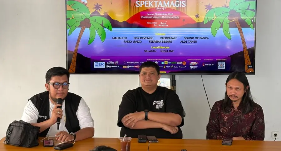 Spektamagis Vol. 3 akan menghadirkan Mahalini, Fadly "Padi", Vierratale, Fiersa Besari, dan sejumlah musisi lainnya di Parking Lot Phinisi Point, Makassar (Dok: Ist)