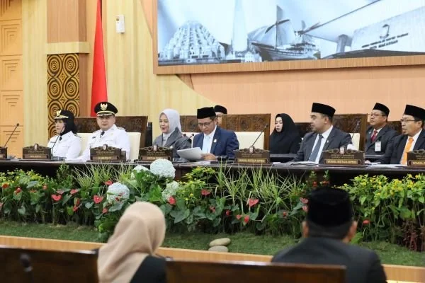 Ketua DPRD Supratman memimpin Rapat Paripurna Serah Terima Jabatan Wali Kota dan Wakil Wali Kota Makassar (Dok : ist).