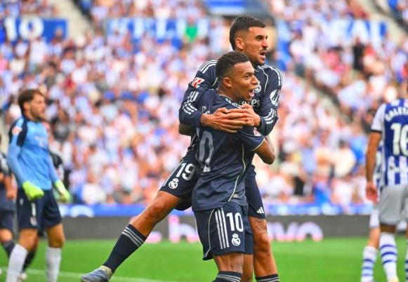 Real Madrid Menang 2-1 Atas Real Sociedad Meski Bermain dengan 10 Pemain