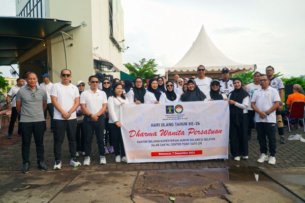 DWP Kemenkum Sulsel Ambil Peran Sentral dalam Jalan Sehat Lankum Carady 2025