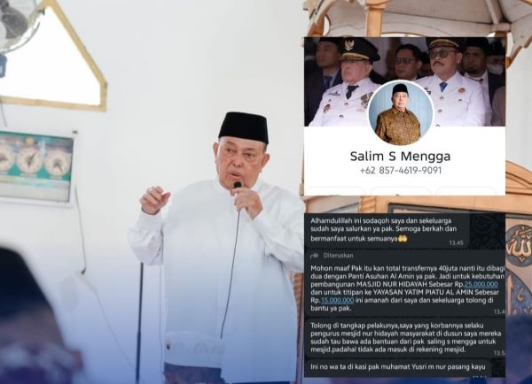 Modus Penipuan Catut Nama Wagub Sulbar, Pelaku Palsukan Bukti Transfer Tipu Pengurus Masjid