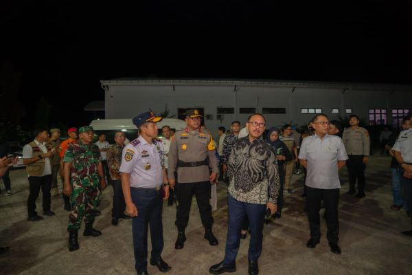 Gubernur Sulbar dan Forkopimda Cek Kesiapan Pos PAM Terpadu Nataru