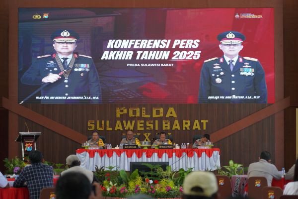 Polda Sulbar Ungkap Capaian Sepanjang 2025, Kasus Kriminal Hingga Lalu Lintas