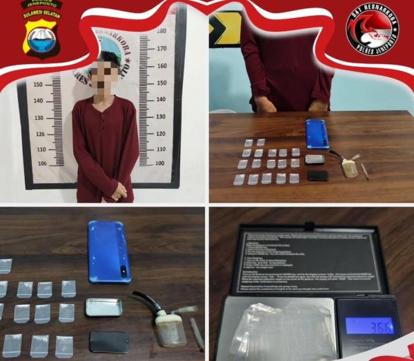 Beli Sabu Via Instagram, Seorang Petani di Bangkala Diamankan Polres Jeneponto