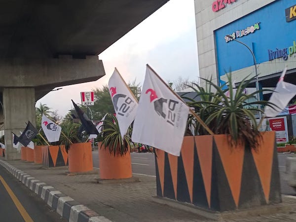 Jelang Rakernas 2026, Bendera PSI Penuhi Titik Sentral Makassar