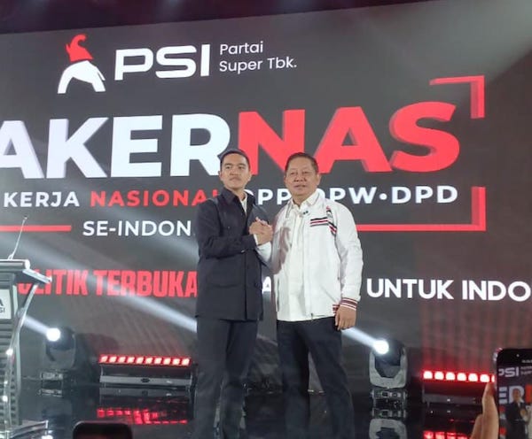 Kaesang Pangarep Perkenalkan RMS Masuk PSI di Rakernas Makassar