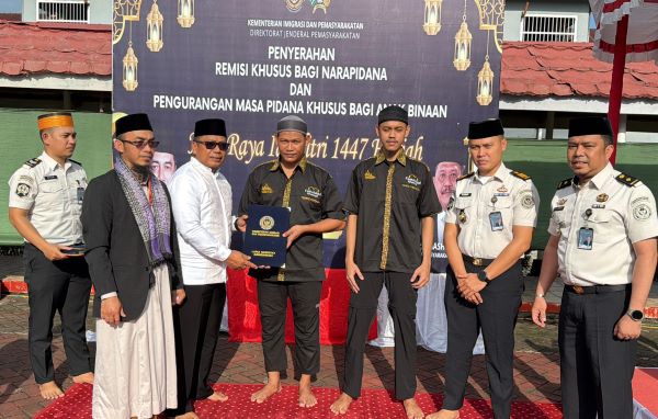 Idulfitri 1447 H, 506 Warga Binaan Lapas Narkotika Gowa Terima Remisi Khusus