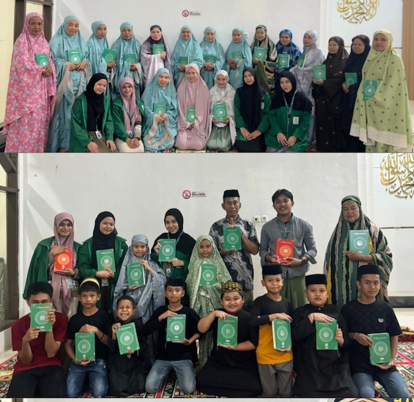 Gandeng Badan Waqaf, Mahasiswa KKN UIN Alauddin Salurkan Ratusan Al-Quran di Wajo